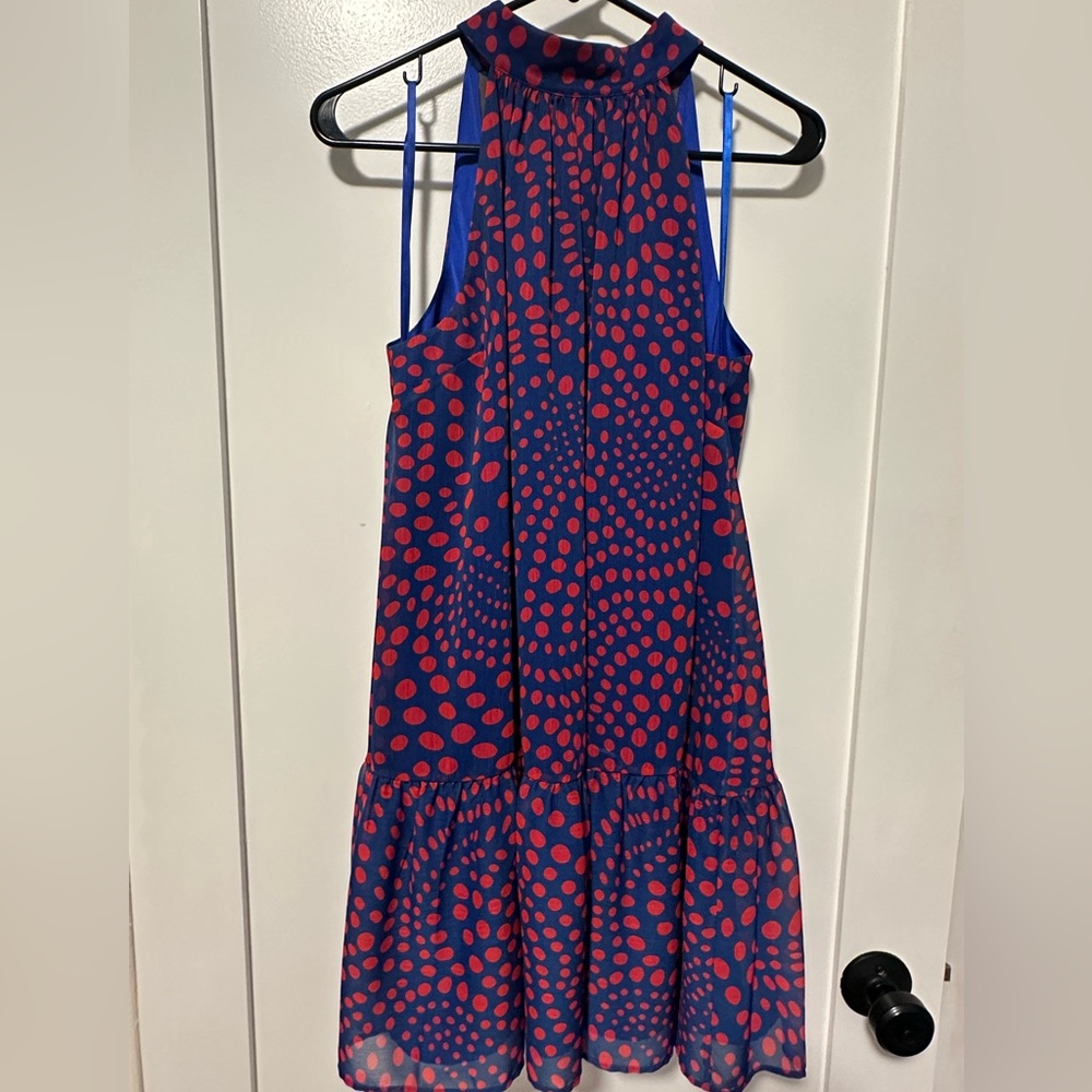 Staud Marlow Dress | Lapis Wavy Dot, size S - Picture 3 of 7